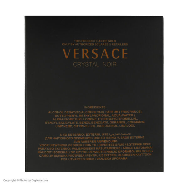 ادوپرفیوم زنانه اسکلاره مدل Versace Crystal Noir حجم 100 میلی‌لیتر